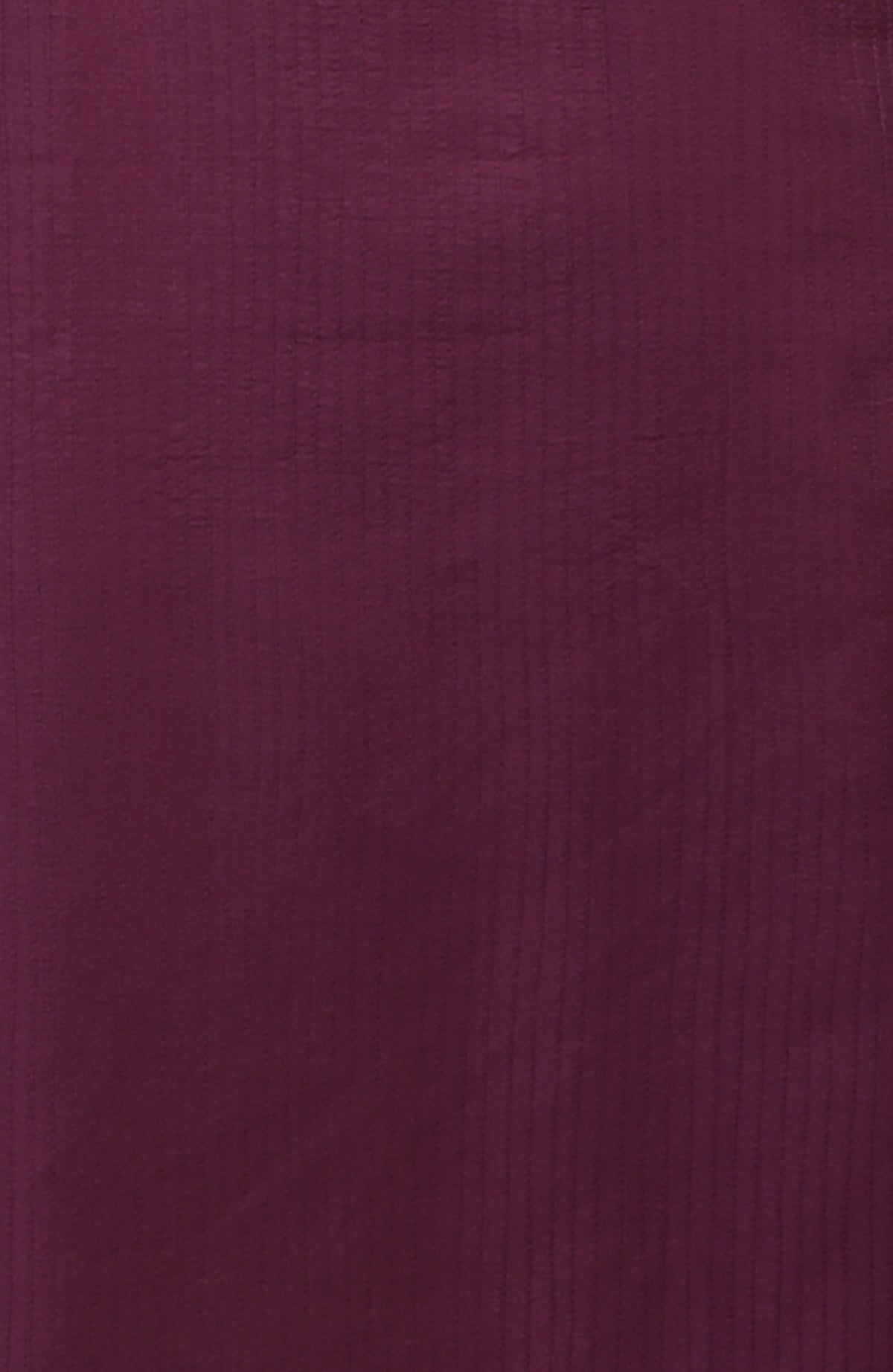 Plum kurta with pintuck and kantha stitch details.