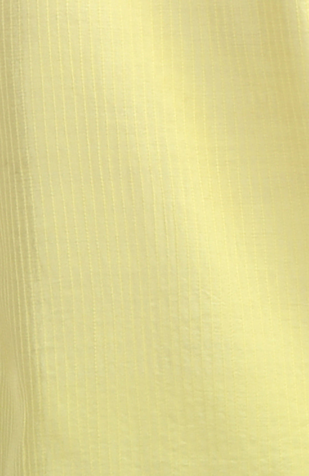 Lemon yellow kurta with vertical pintuck and kantha stitching.