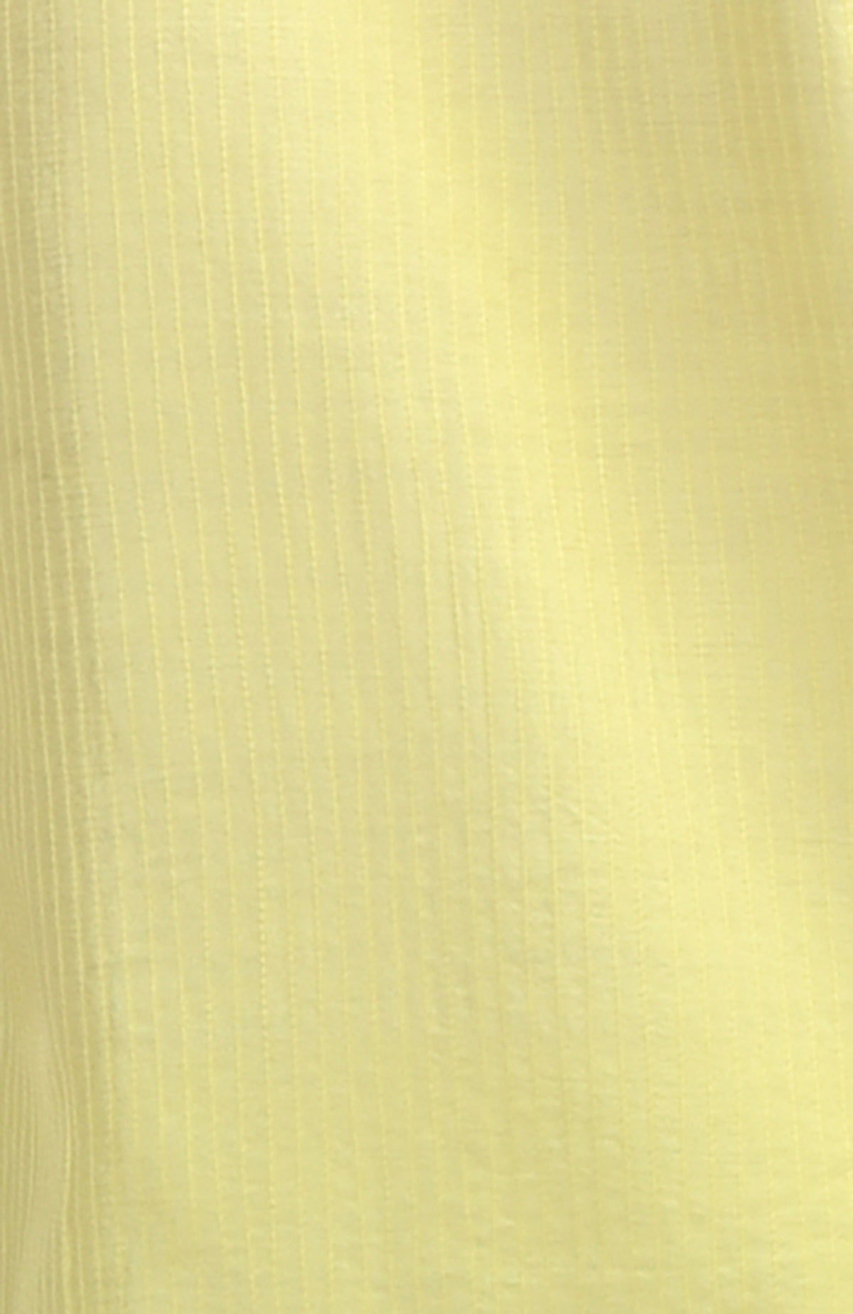 Lemon yellow kurta with vertical pintuck and kantha stitching.