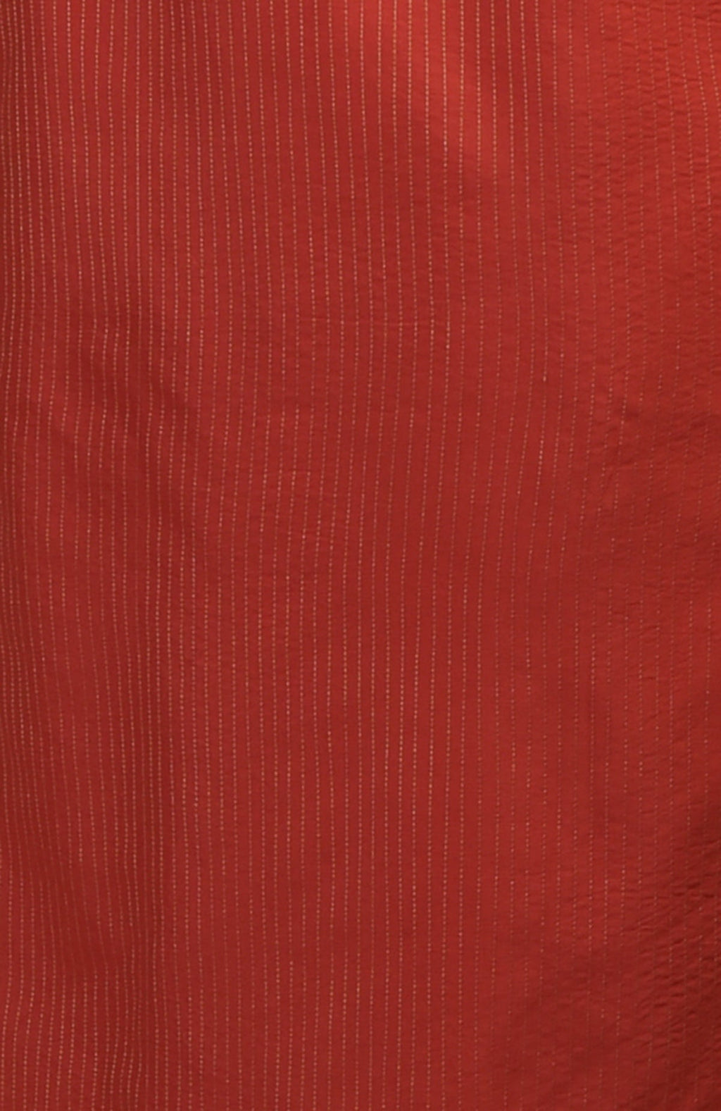 Seinna Kurta in a rich red color with vertical pintuck and Kantha stitch details.