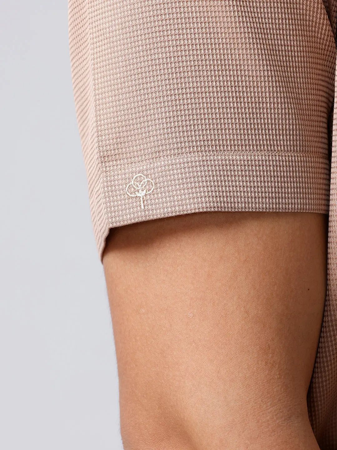 Tan Plain Waffle Dobby ShirtUnited By Hope