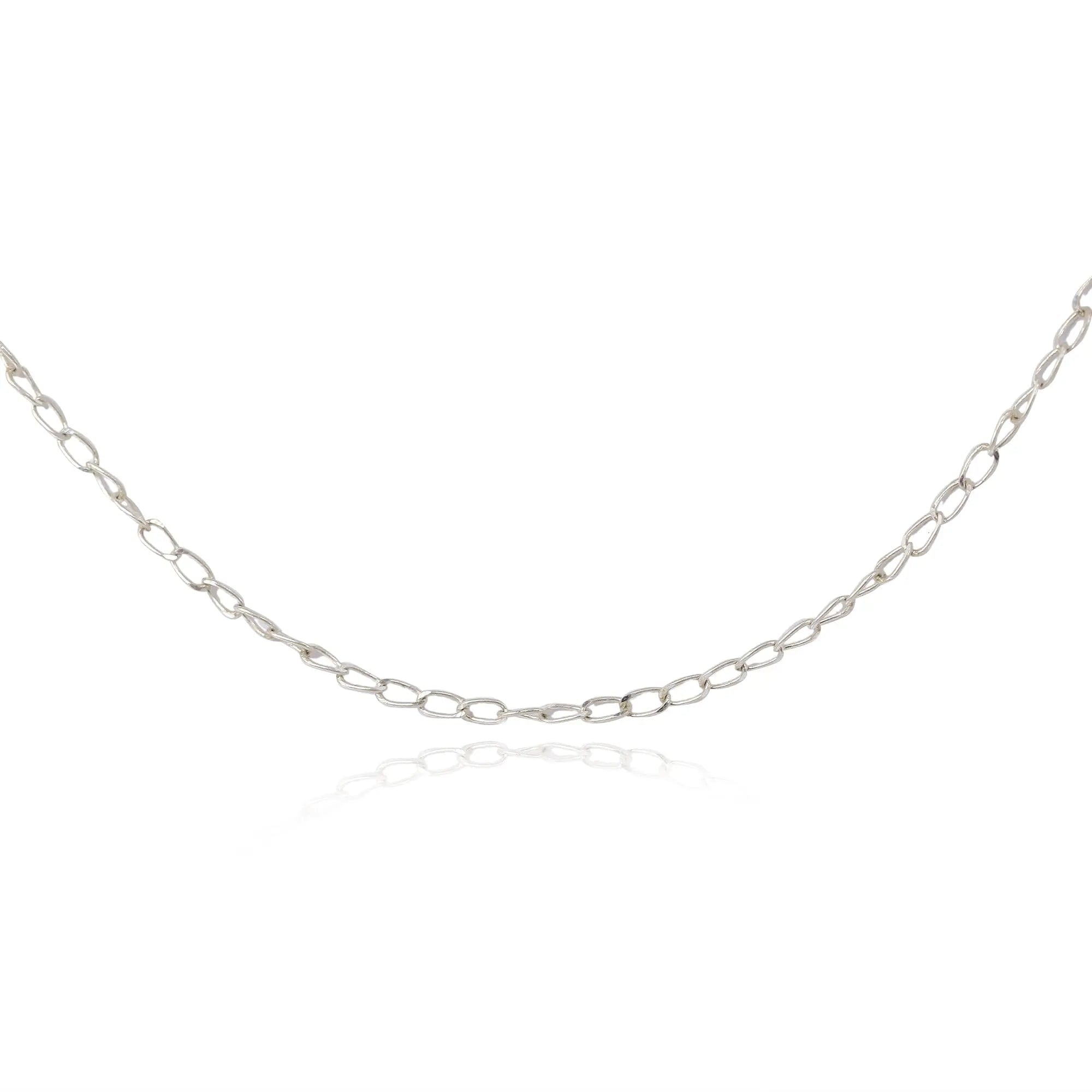 Thin Silver 92.5 Link Chain For Men
