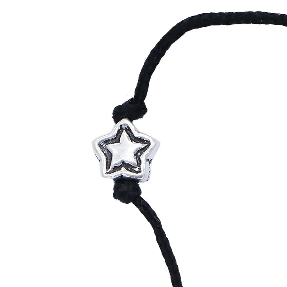 Three Stars Motif Silver 92.5 Thread Anklet