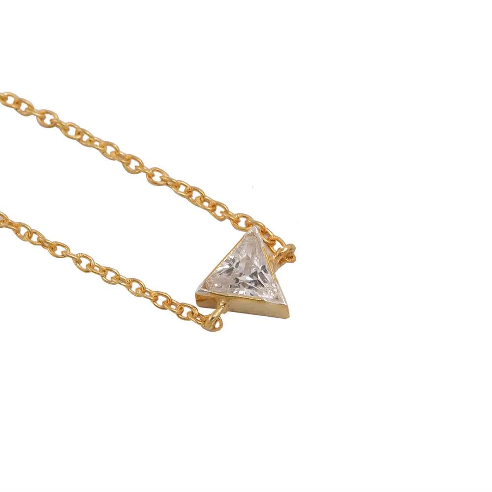 Triangular ZIrcon Mangalsutra Silver Bracelet