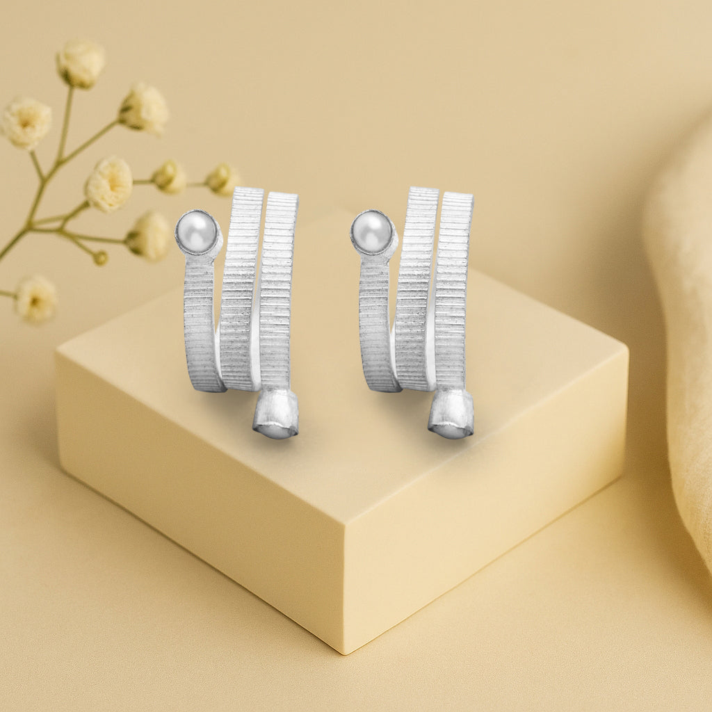 Silver Pearl Toe Ring