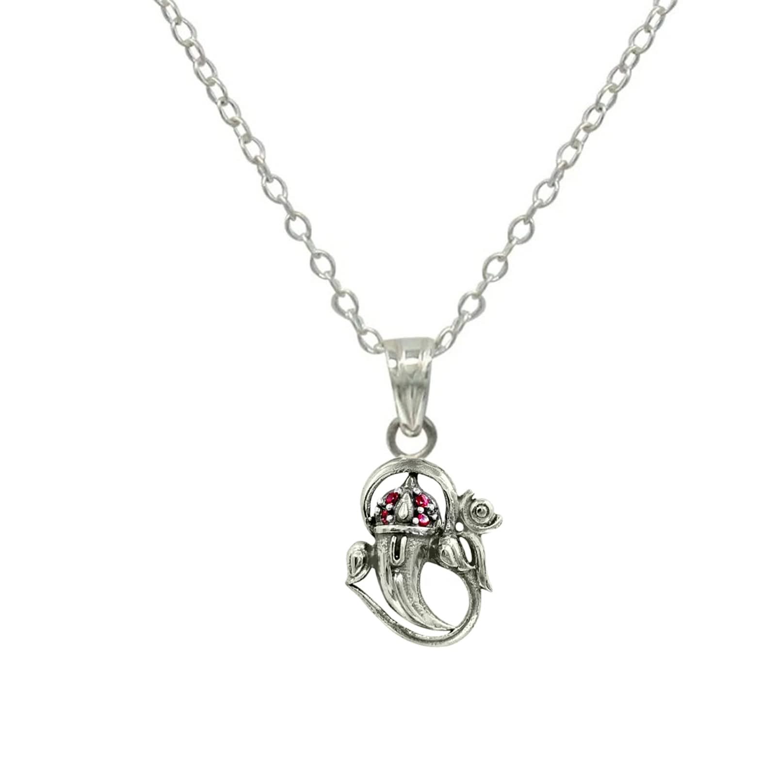 Divine Aura 925 Silver Om Ganesha Pendant