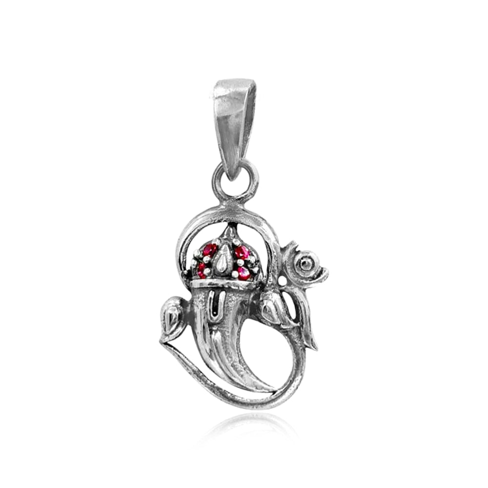 Silver Divine Ganpati Pendant and Chain