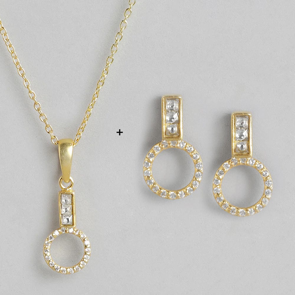 92.5 Sterling Silver Round Zircon Stud Earrings