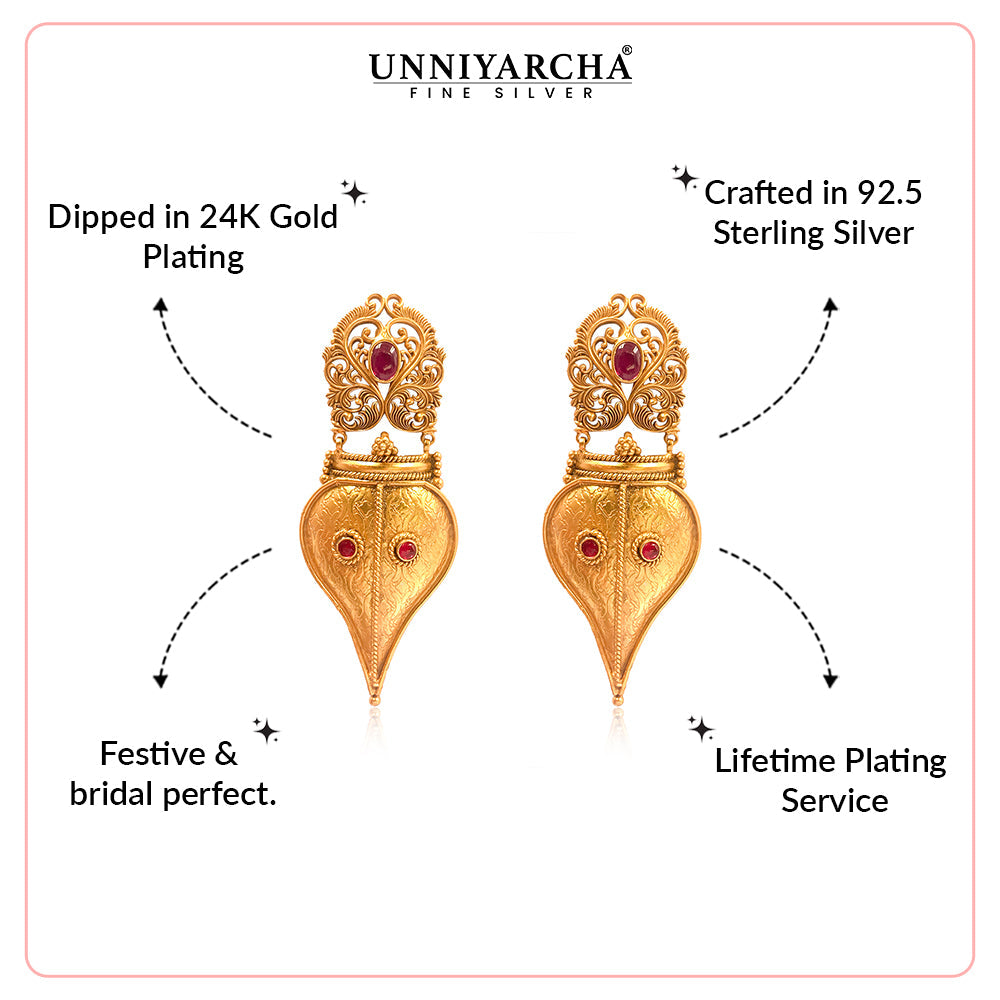 Silver 925 Vishnu Shankha Earrings