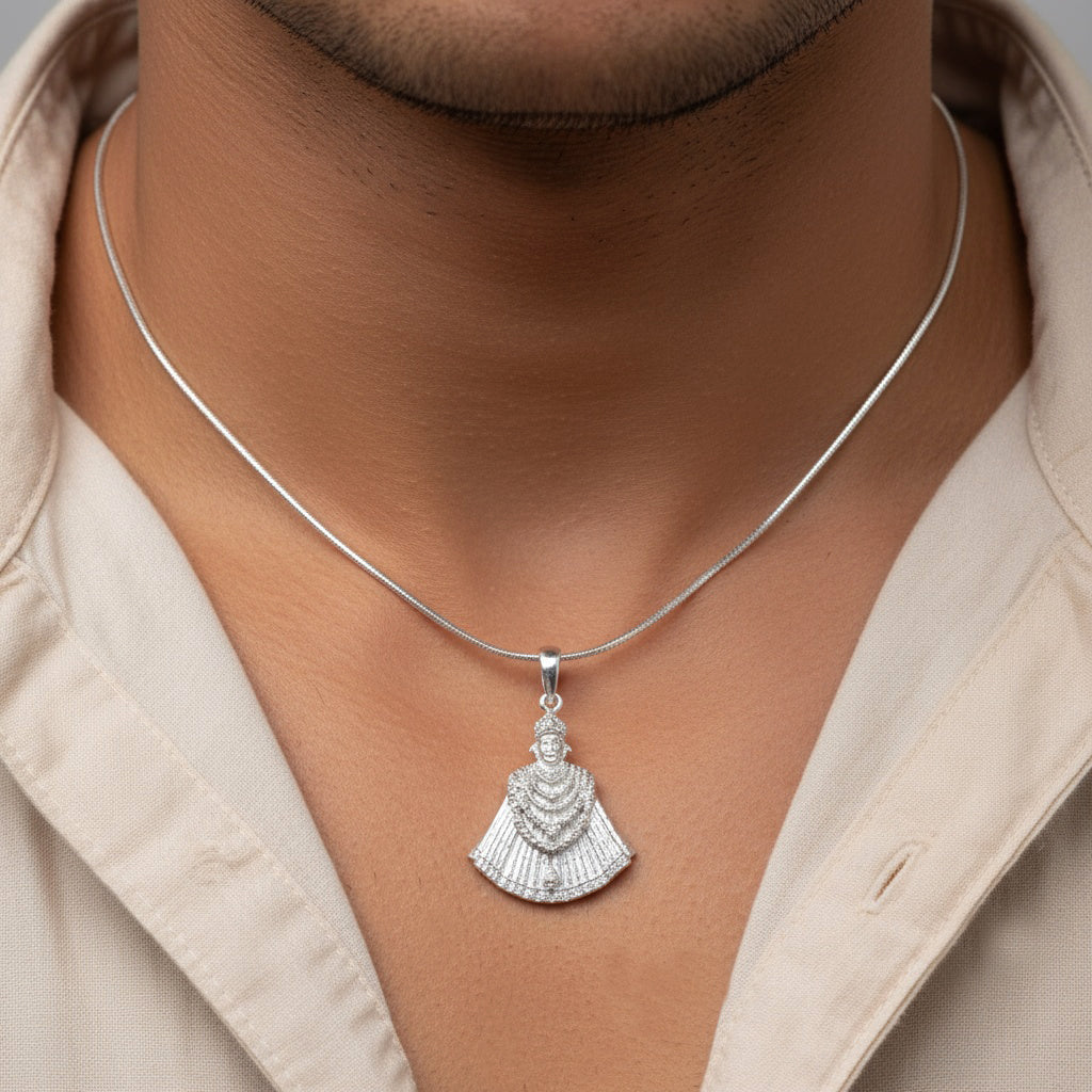 Khatu Shyam Baba Silver 92.5 Pendant