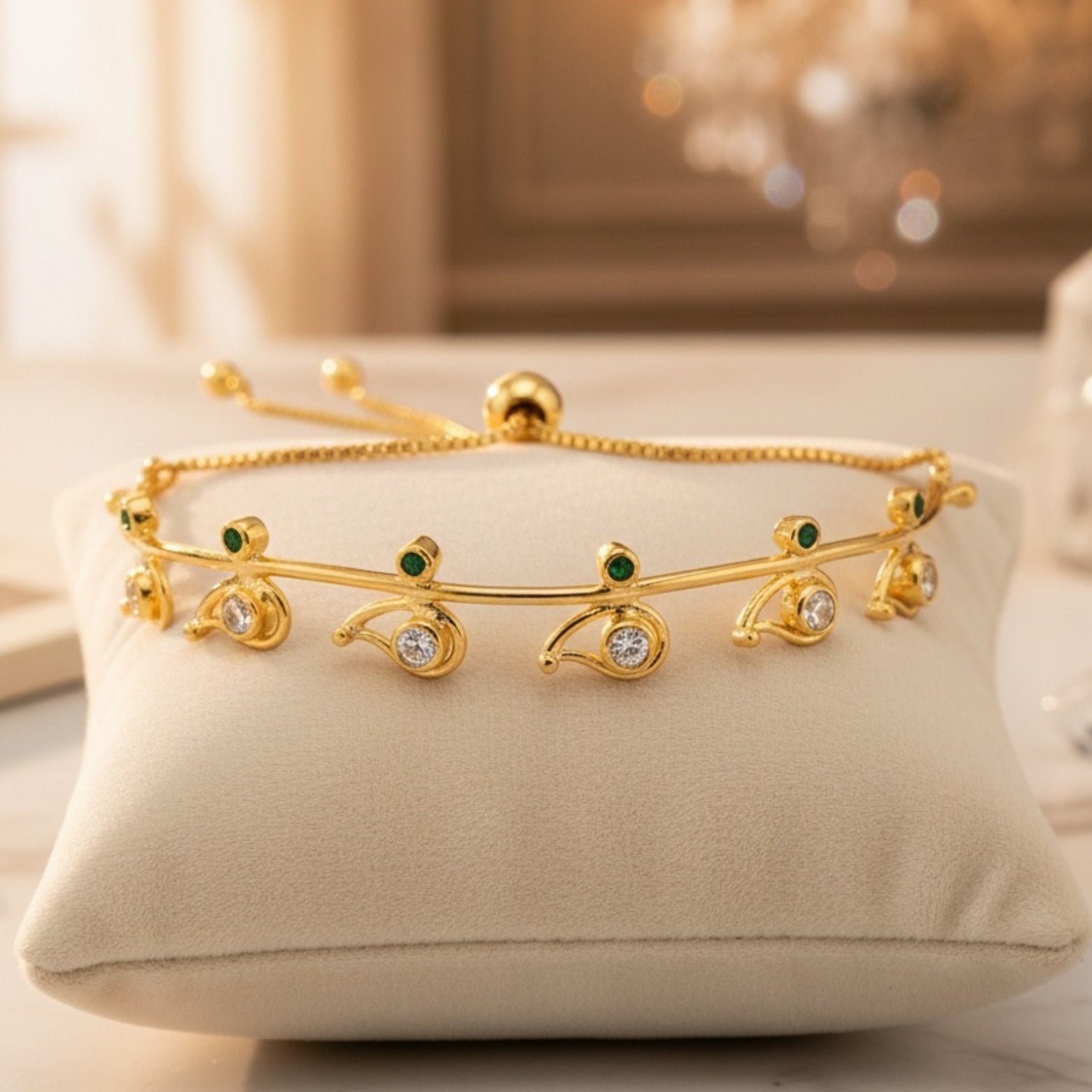 Silver Zircon Bangle