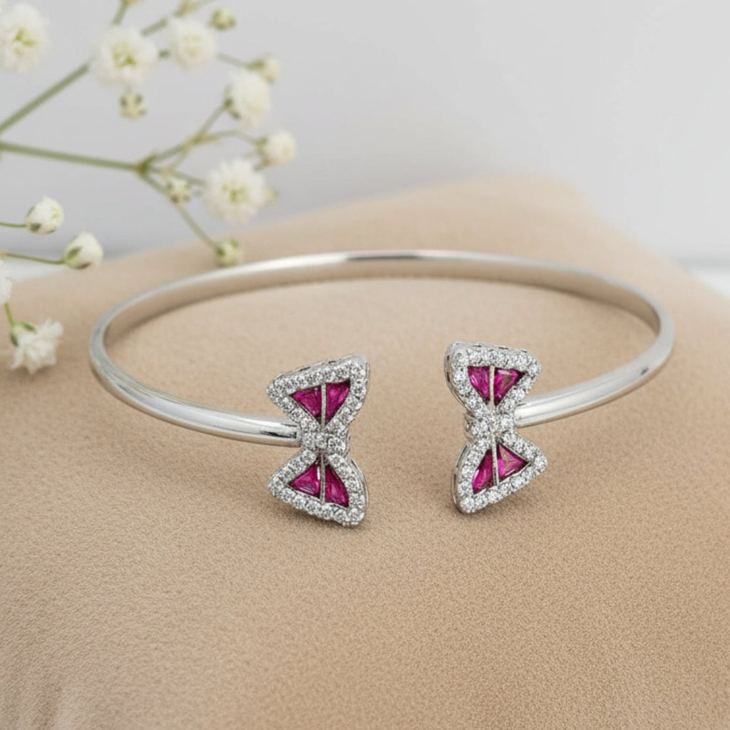 Silver Oxidised butterfly cuff