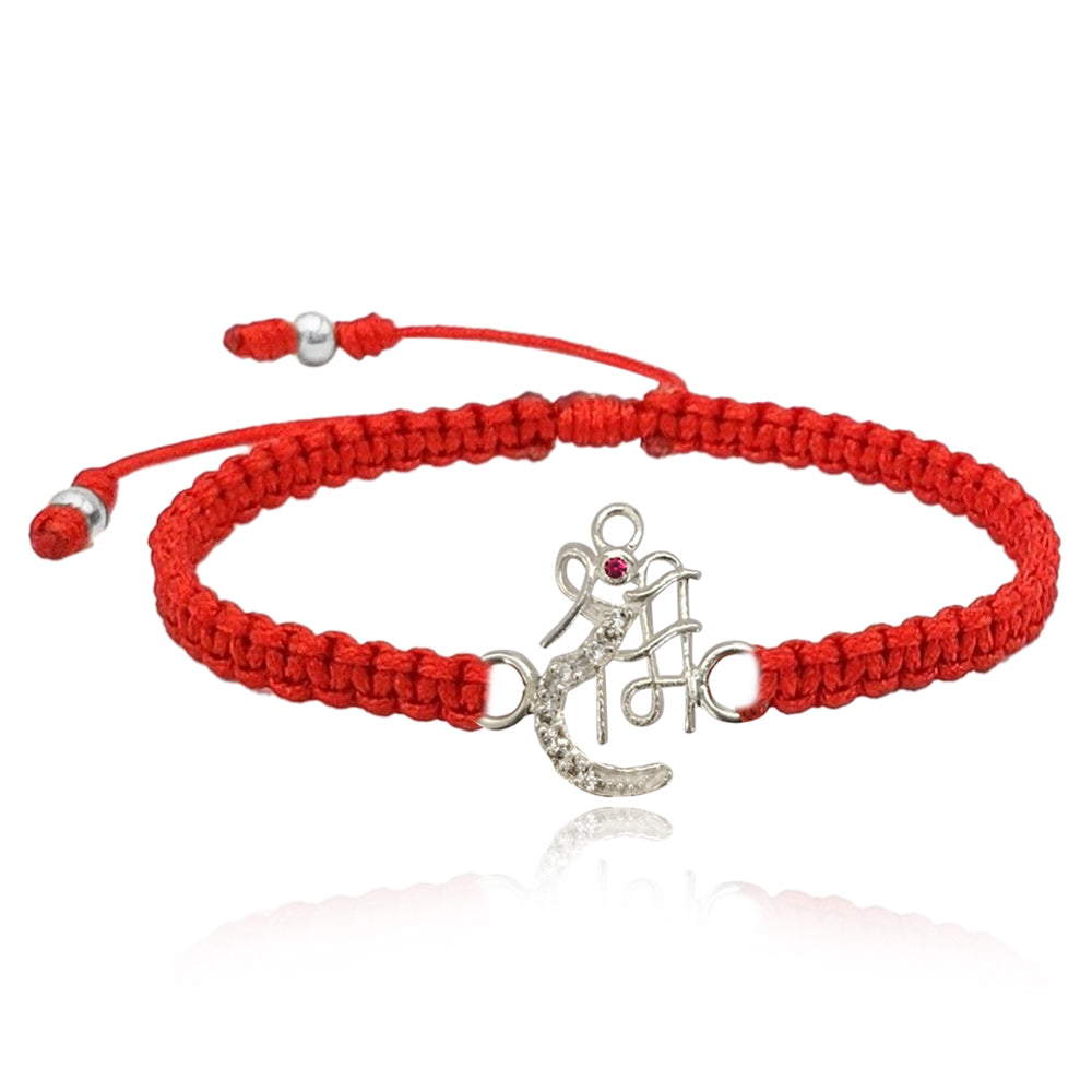 Shree Ram Pure 925 Silver Thread Bracelet