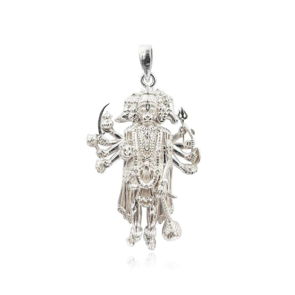 925 Silver Panch Shakti Hanuman pendant and chain