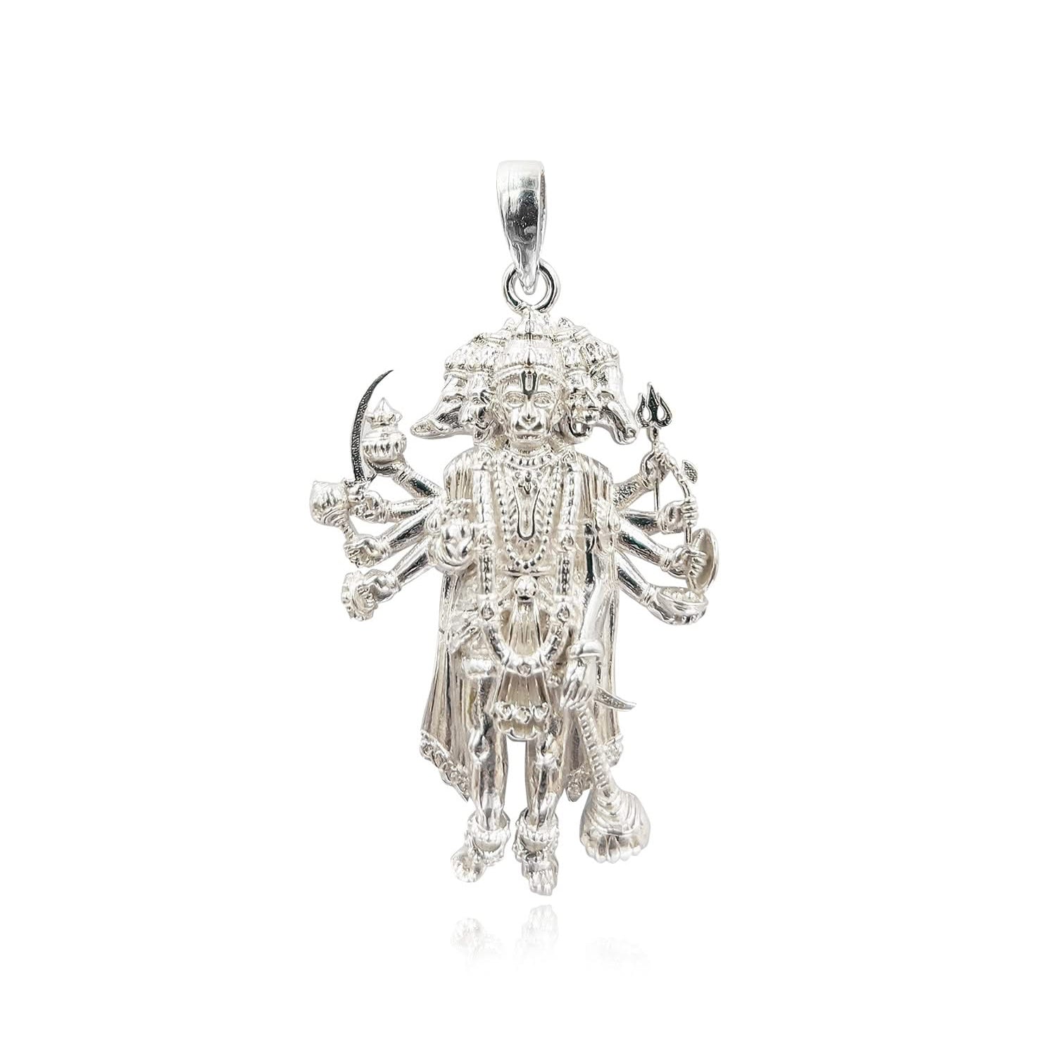 925 Silver Panch Shakti Hanuman pendant and chain