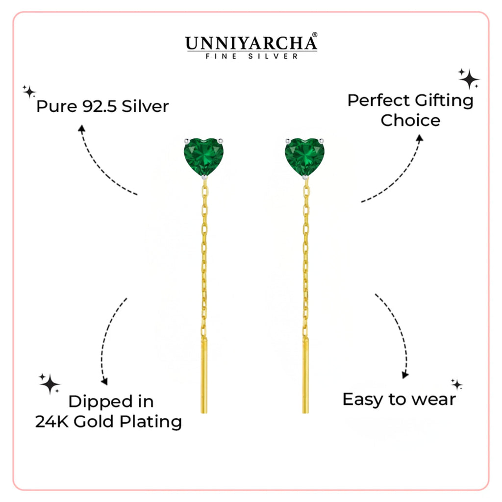 Green love Silver Sui dhaga