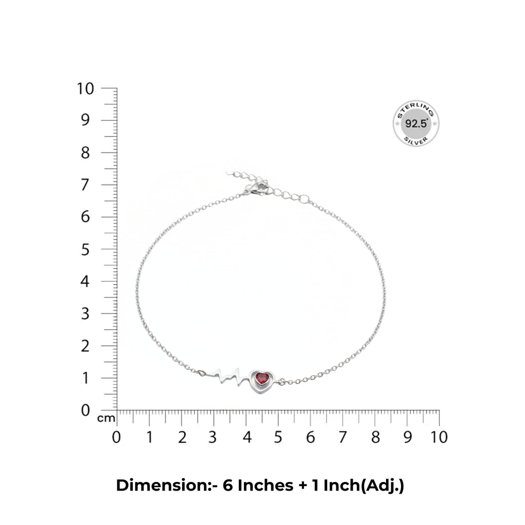Silver Heartbeat bracelet
