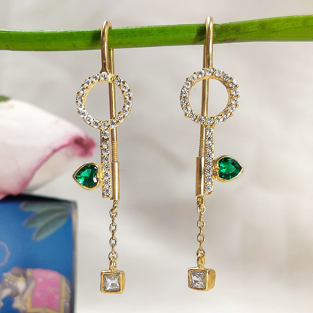 92.5 Sterling Silver Round Zirconia Earring