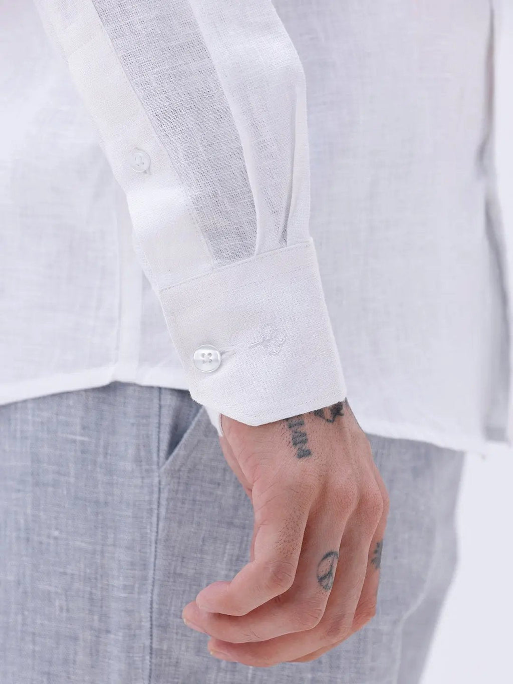 White Full Sleeve Linen ShirtUnited By Hope