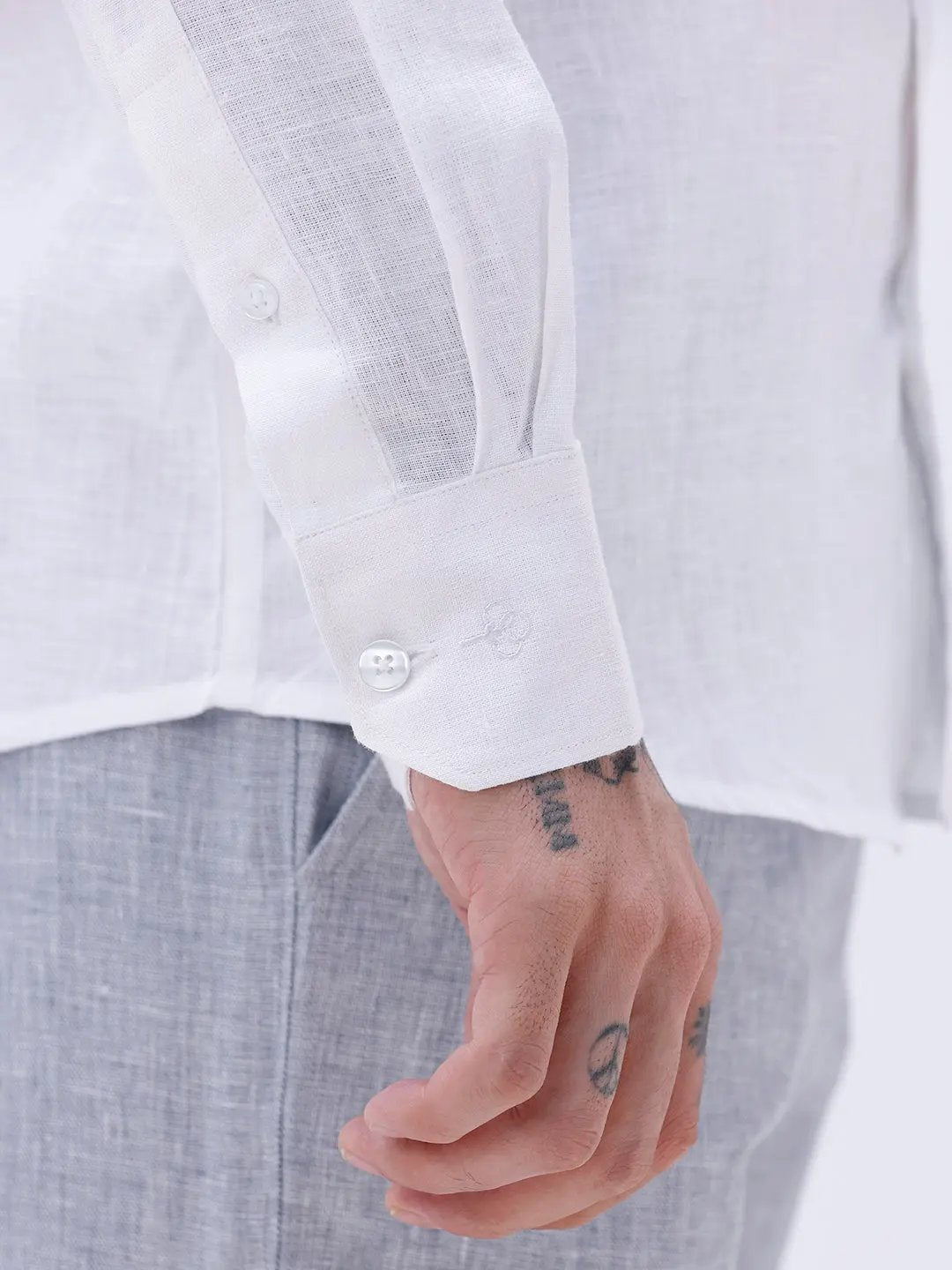 White Full Sleeve Linen ShirtUnited By Hope