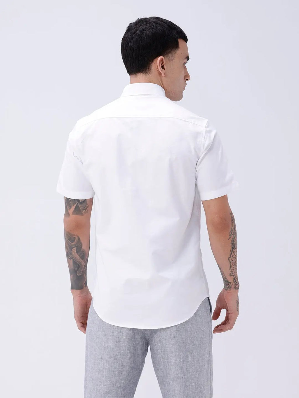 White Oxford Plain Short Sleeve ShirtUnited By Hope