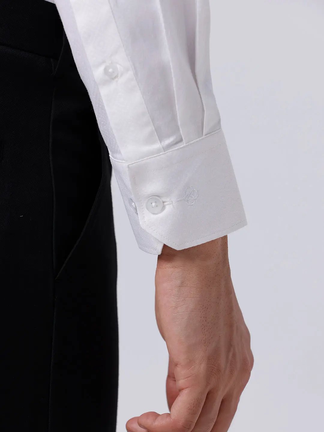 White Satin Structured ShirtUnited By Hope