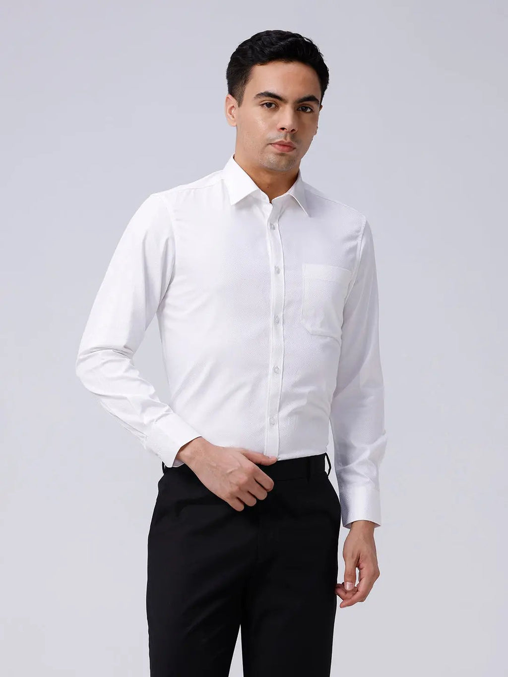 White Satin Structured ShirtUnited By Hope