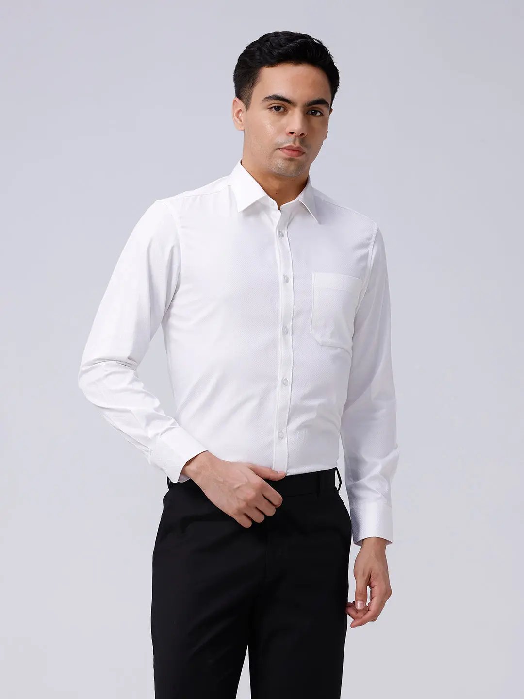 White Satin Structured ShirtUnited By Hope