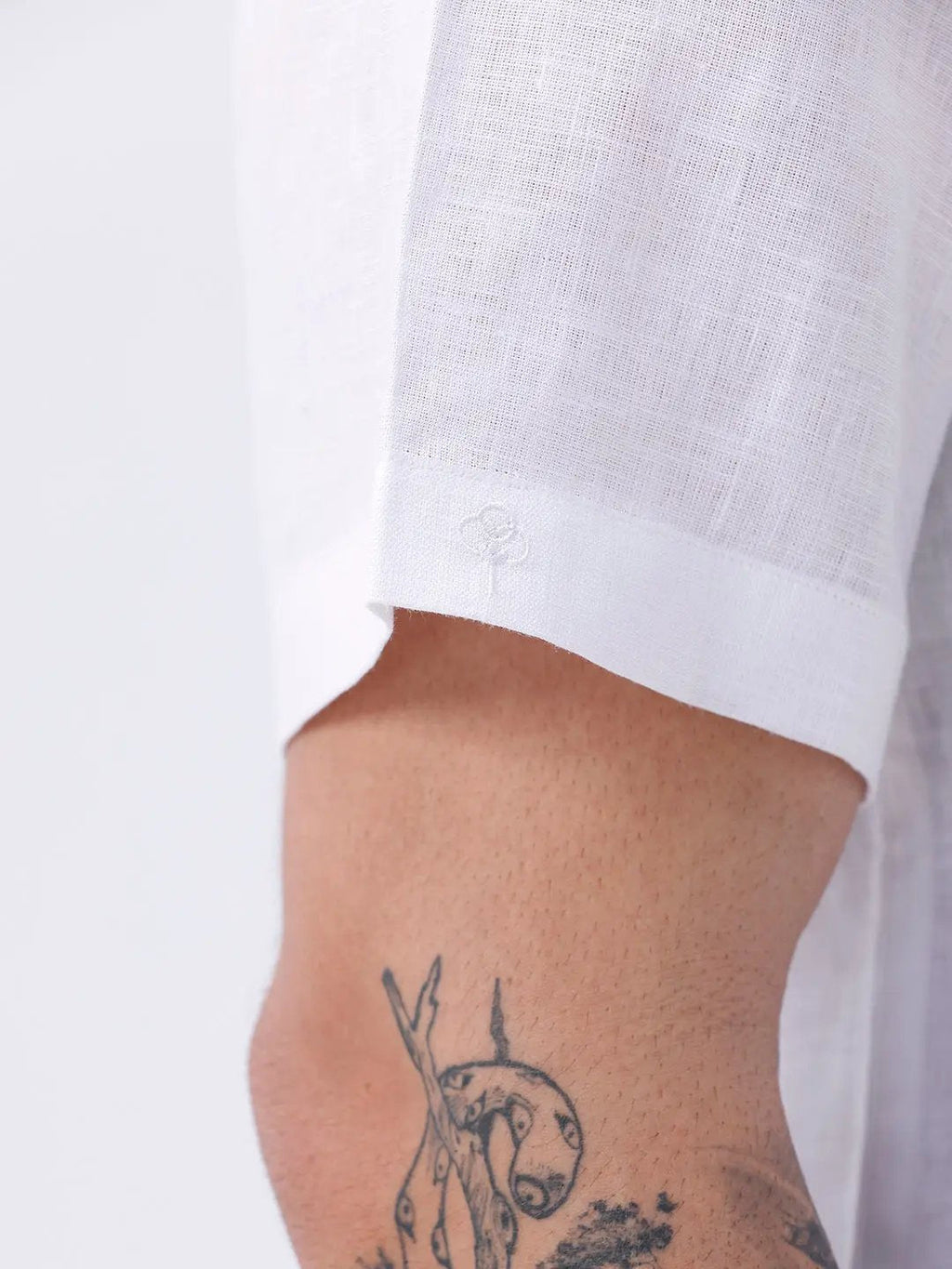 White Short Sleeve Linen ShirtUnited By Hope