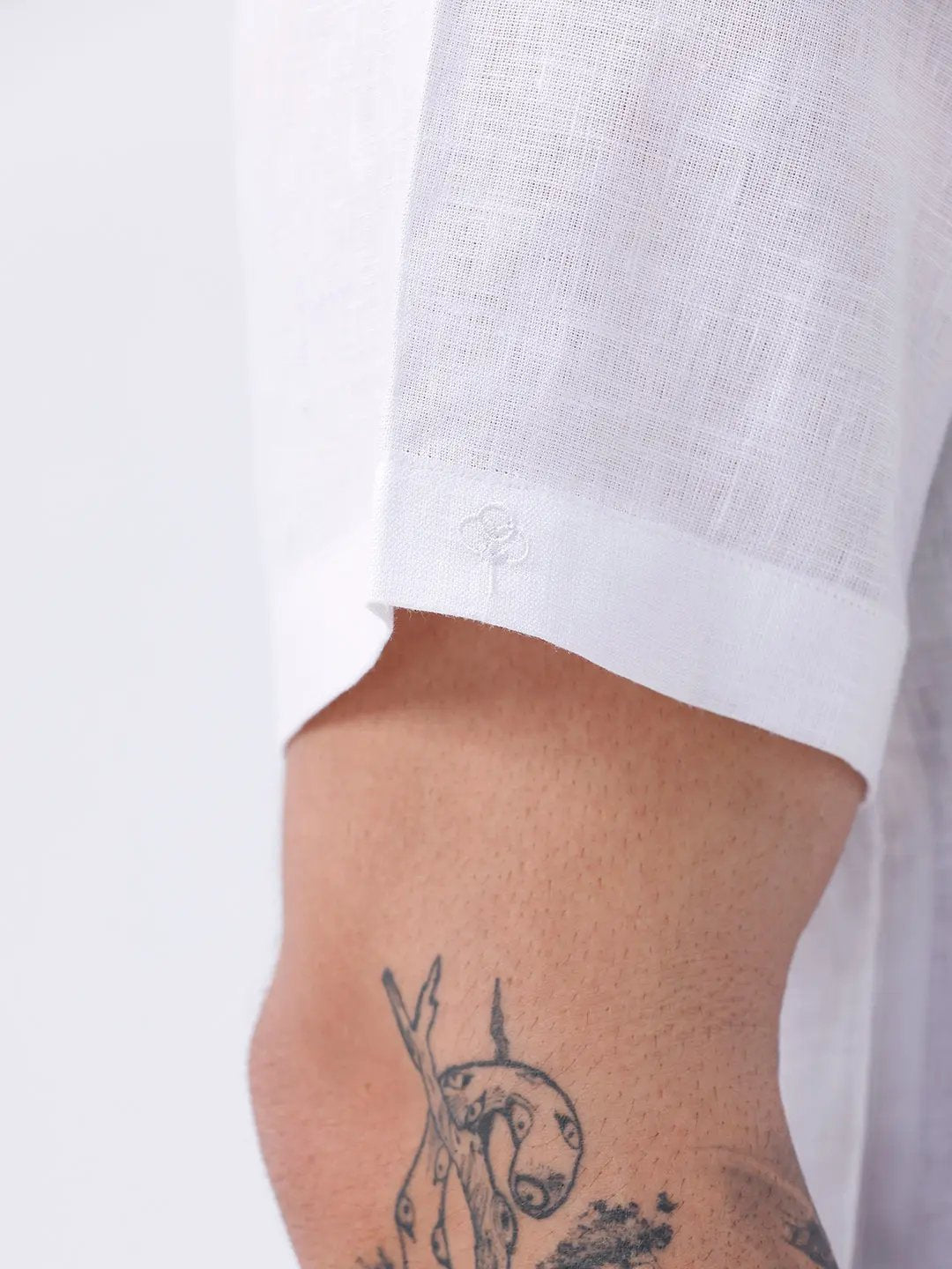 White Short Sleeve Linen ShirtUnited By Hope