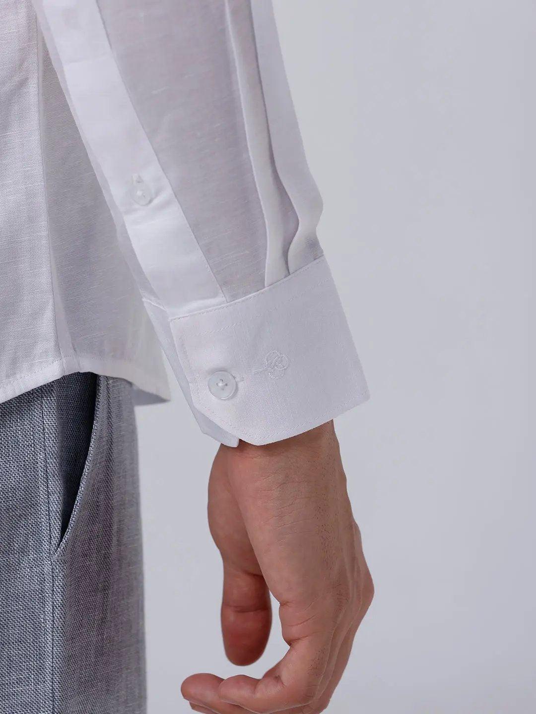 White Tencel Plain ShirtUnited By Hope