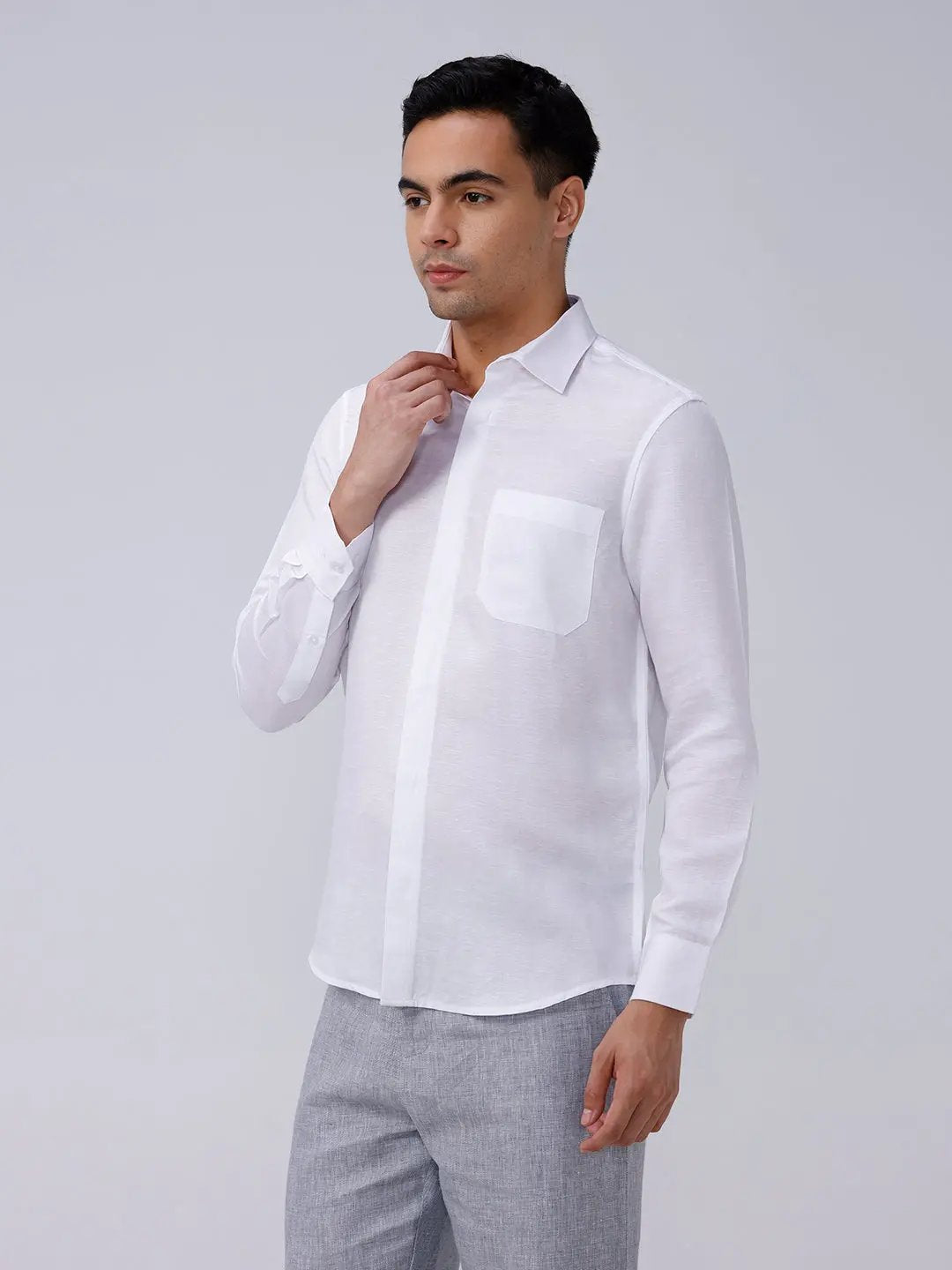 White Tencel Plain ShirtUnited By Hope