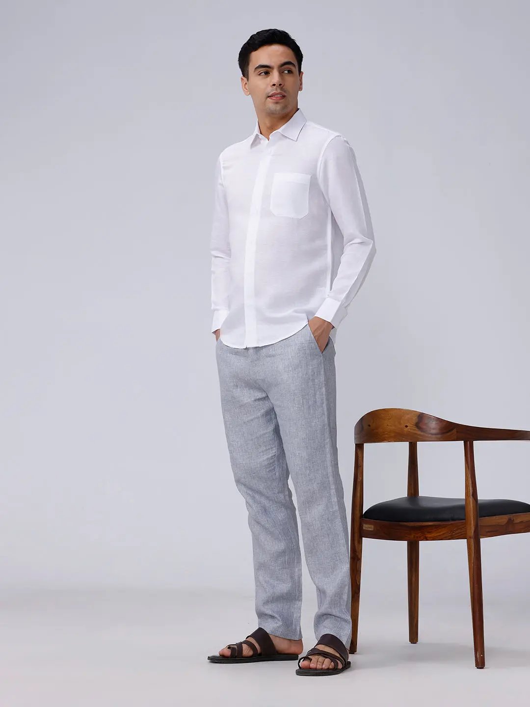 White Tencel Plain ShirtUnited By Hope