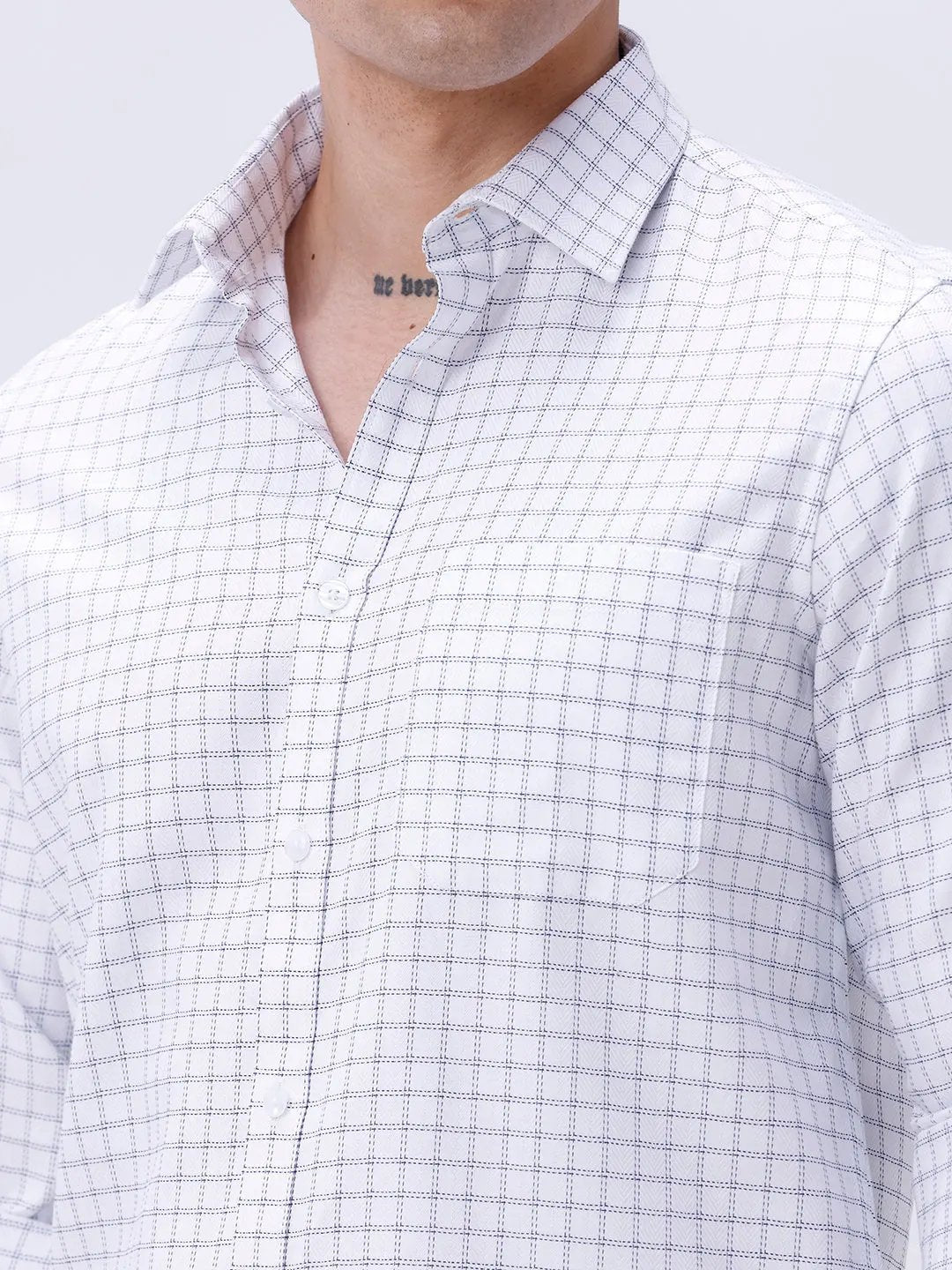 White Twill Checks ShirtUnited By Hope