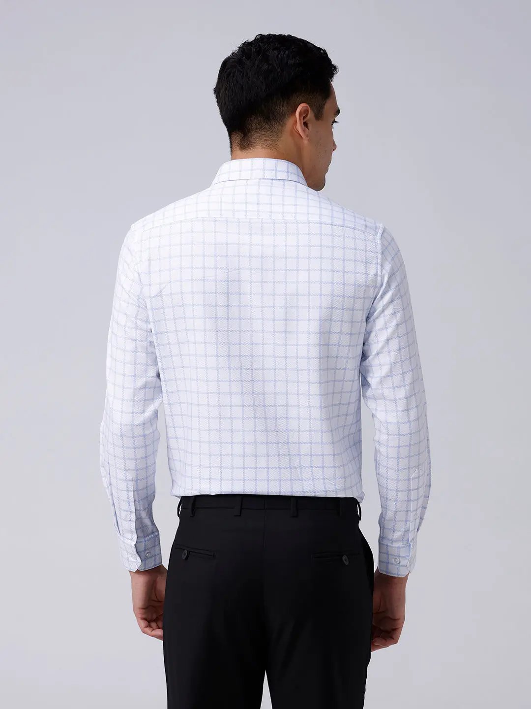 White and Blue Checks Dobby ShirtUnited By Hope