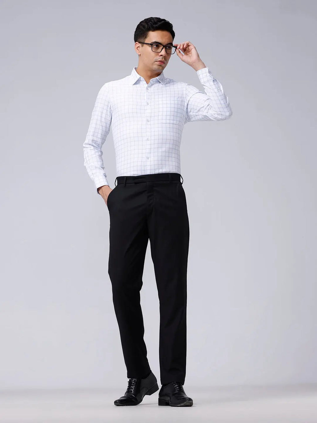 White and Blue Checks Dobby ShirtUnited By Hope