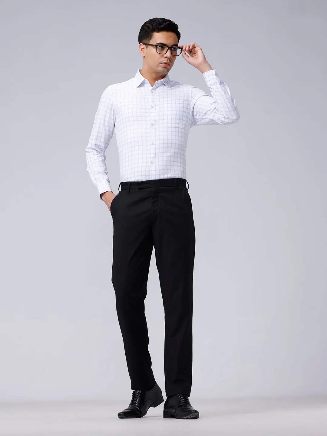 White and Blue Checks Dobby ShirtUnited By Hope