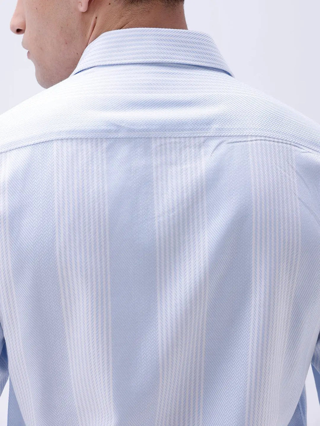 White and Blue Stripes Twill ShirtUnited By Hope