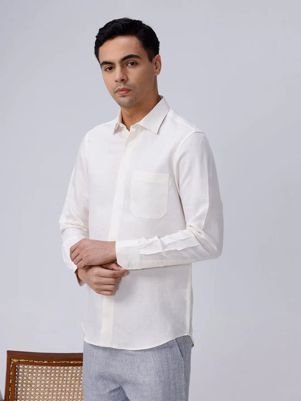 Yellow Plain Tencel ShirtUnited By Hope