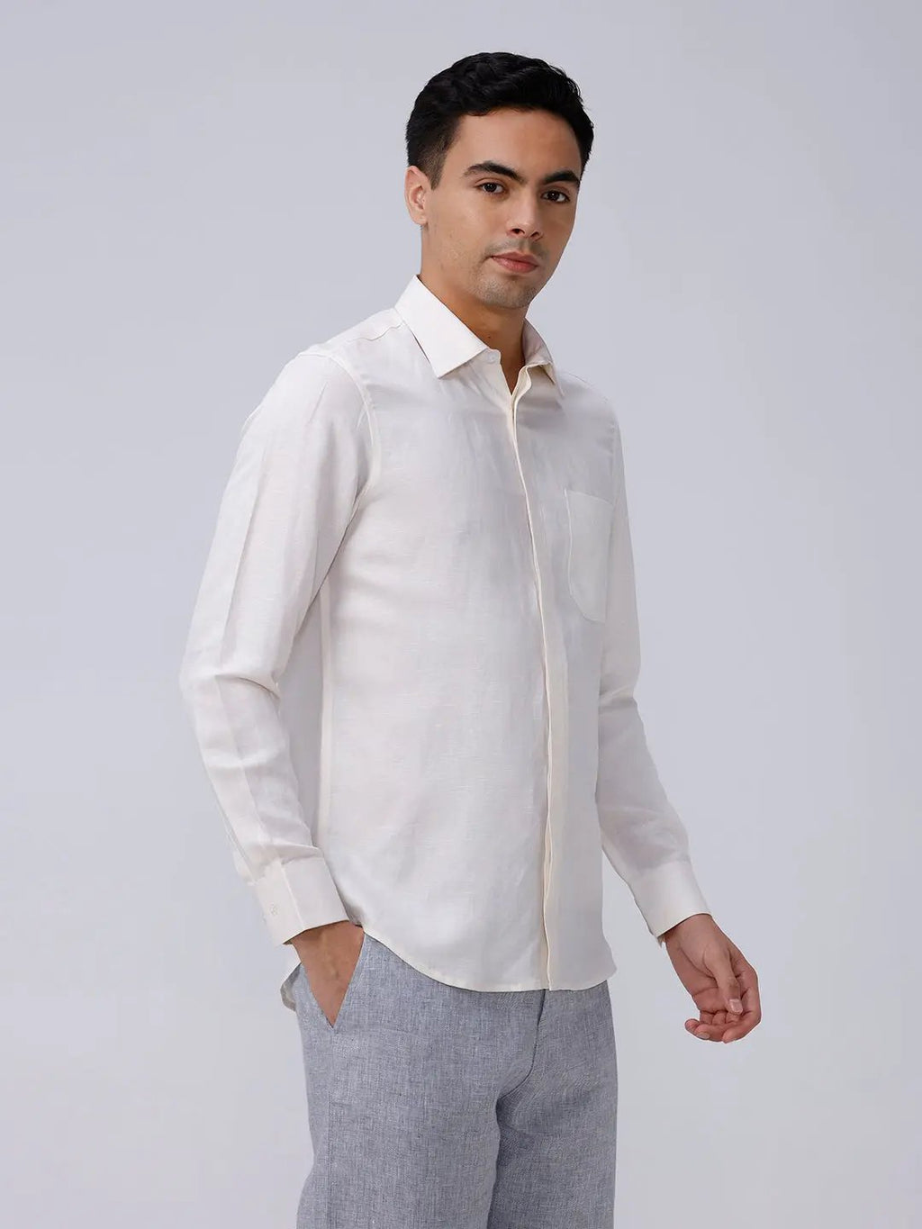 Yellow Plain Tencel ShirtUnited By Hope