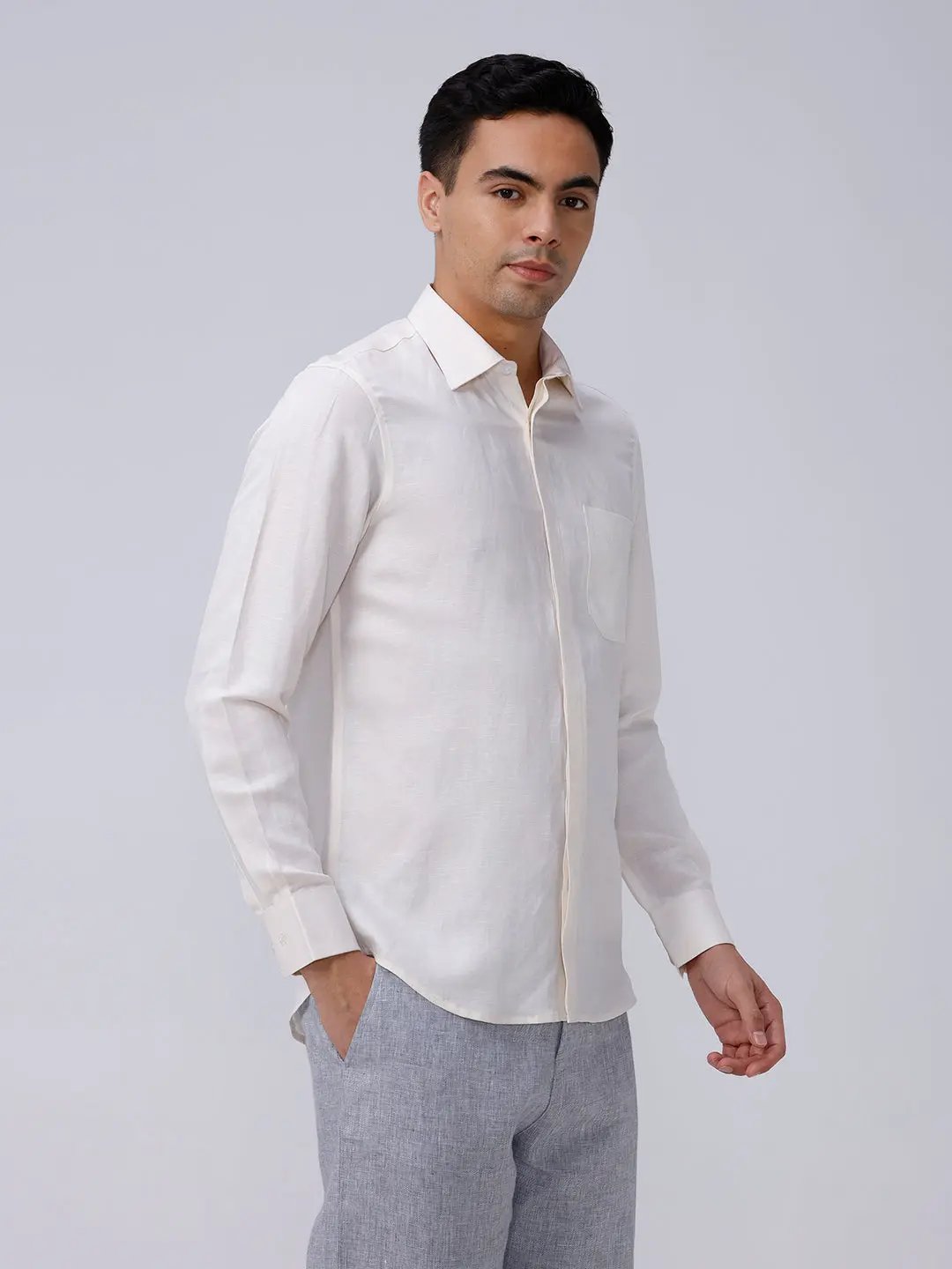 Yellow Plain Tencel ShirtUnited By Hope