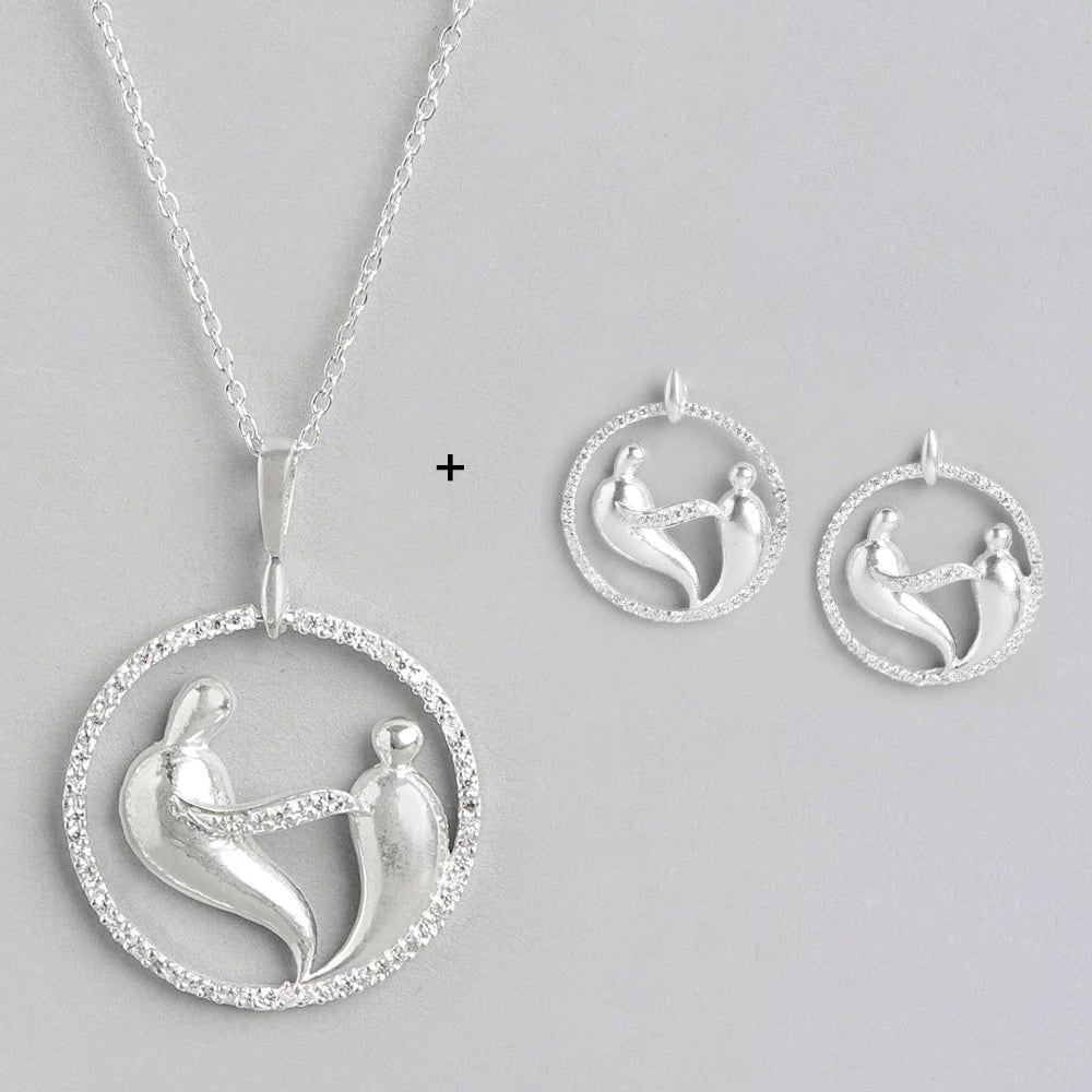 silver love birds necklace