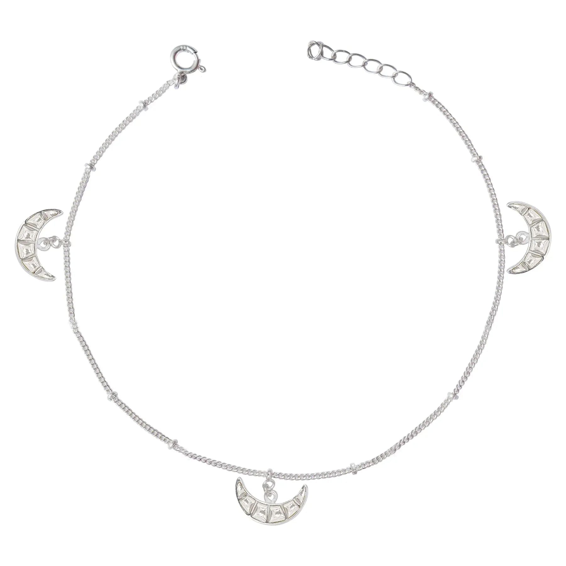 single Silver 92.5 Chand Motif Anklets