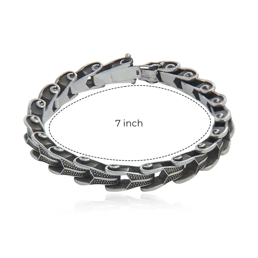 Silver Men's Stylish Bracelet