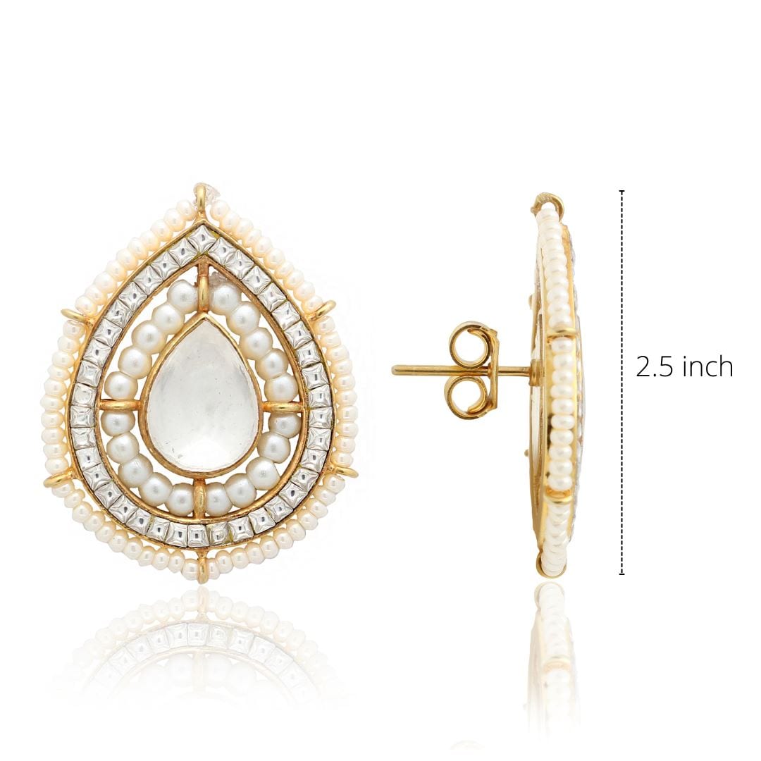 ALLURE SILVER WHITE PEARL EARRING Earrings - By Unniyarcha - Original Manufacturers of Silver Jewelry, Gold Plated Jewellery, Fashion Jewellery and Personalized Soul Bands and Personalized Jewelry