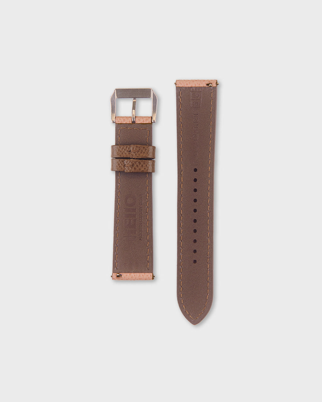 Berry Truffle__Pink Brown Epsom Italian Leather Watch strap