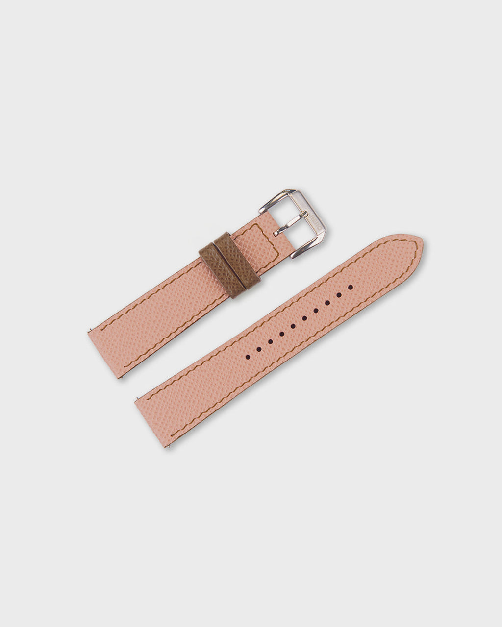 Berry Truffle__Pink Brown Epsom Italian Leather Watch strap 20mm