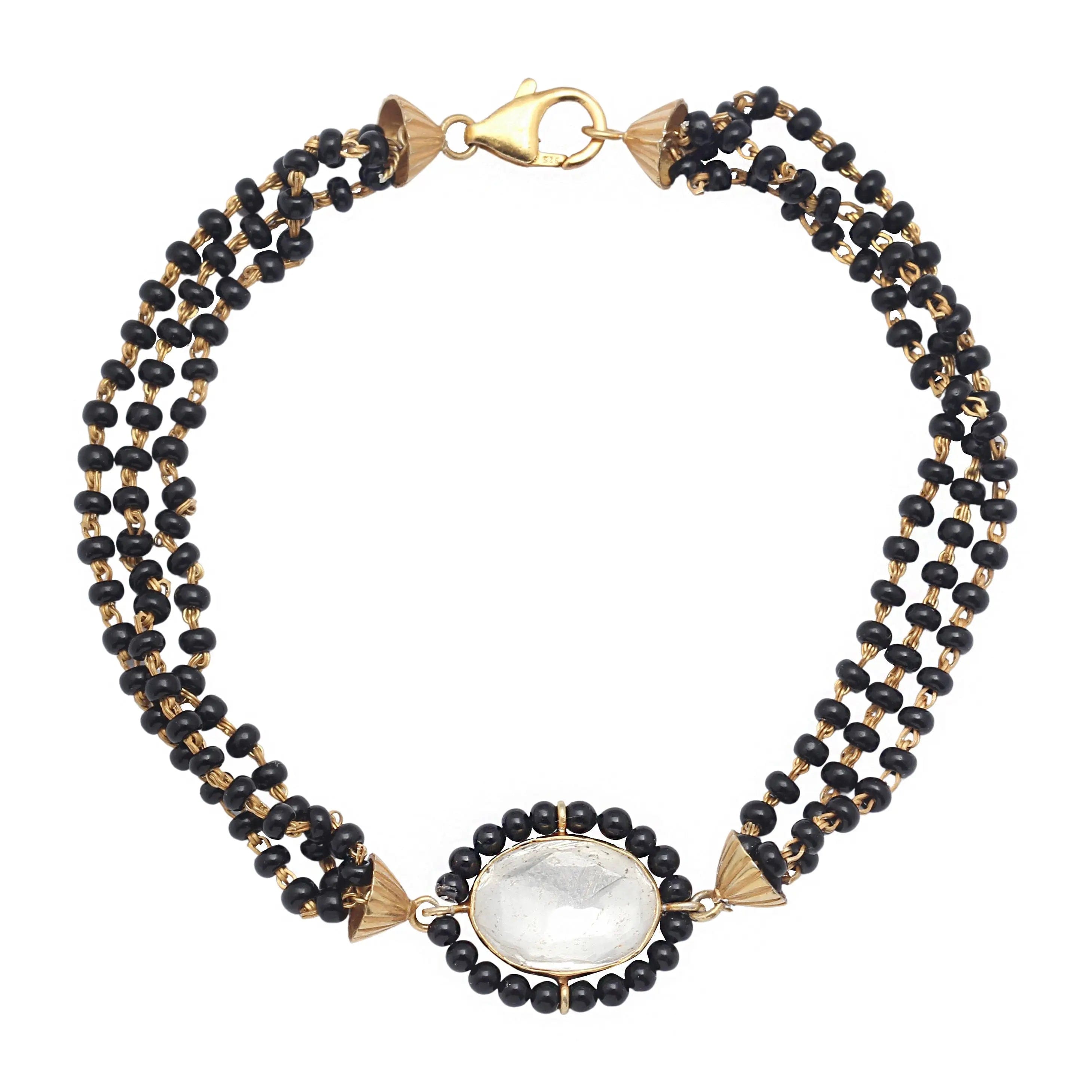 Black beads mangalsutra bracelet