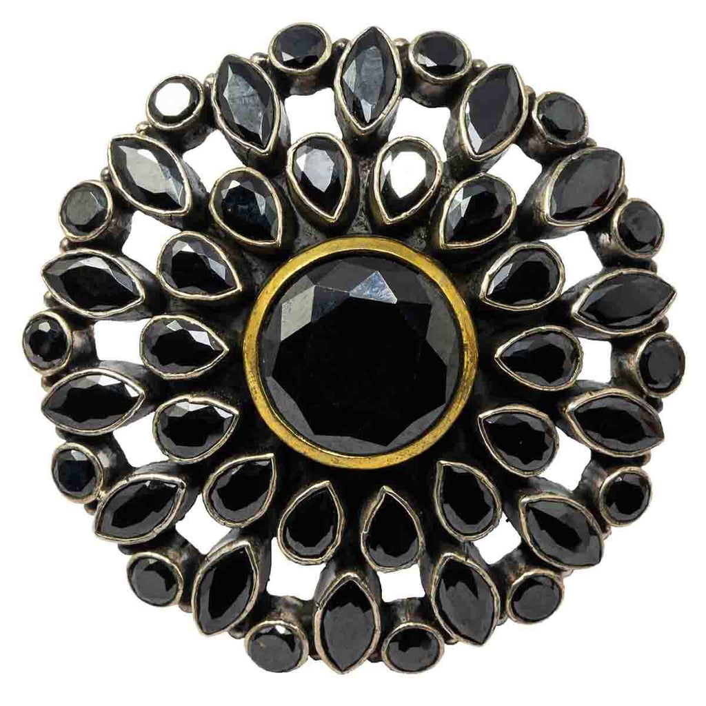 Black Spinel Stone Ring - By Unniyarcha - Original Manufacturers of Silver Jewelry, Gold Plated Jewellery, Fashion Jewellery and Personalized Soul Bands and Personalized Jewelry