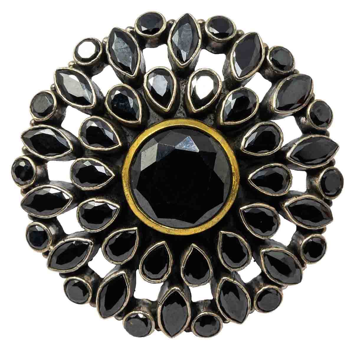 Black Spinel Stone Ring - By Unniyarcha - Original Manufacturers of Silver Jewelry, Gold Plated Jewellery, Fashion Jewellery and Personalized Soul Bands and Personalized Jewelry